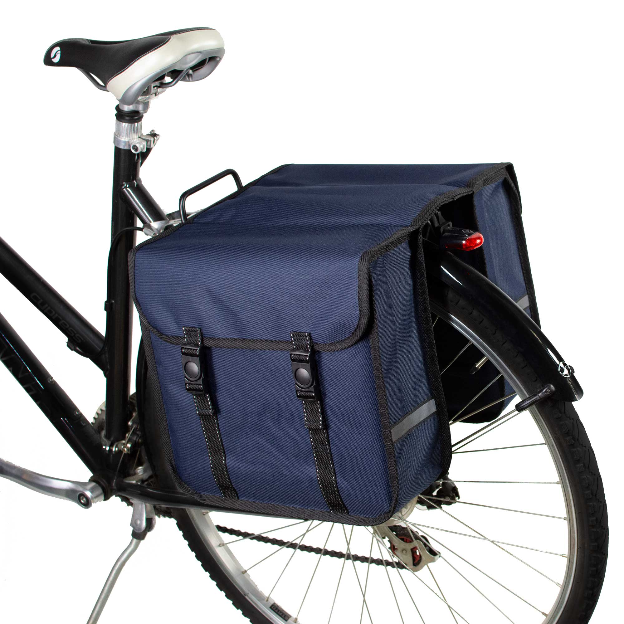 BikyBag Classic - Bicycle Double Pannier Bag (Navy Blue) - BikyBag