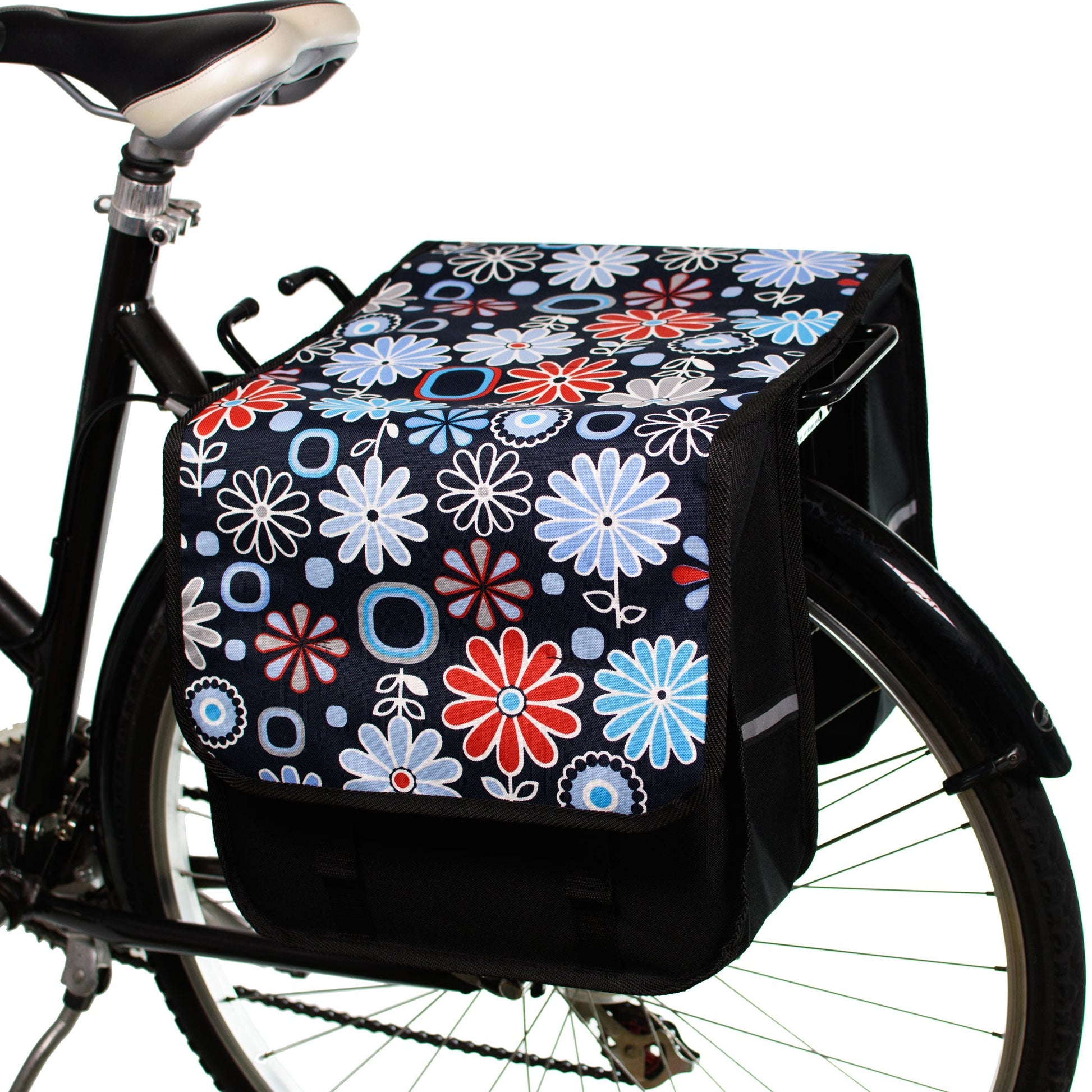 BikyBag Classic CL - Bicycle Double Pannier Bag (Daisy) - BikyBag