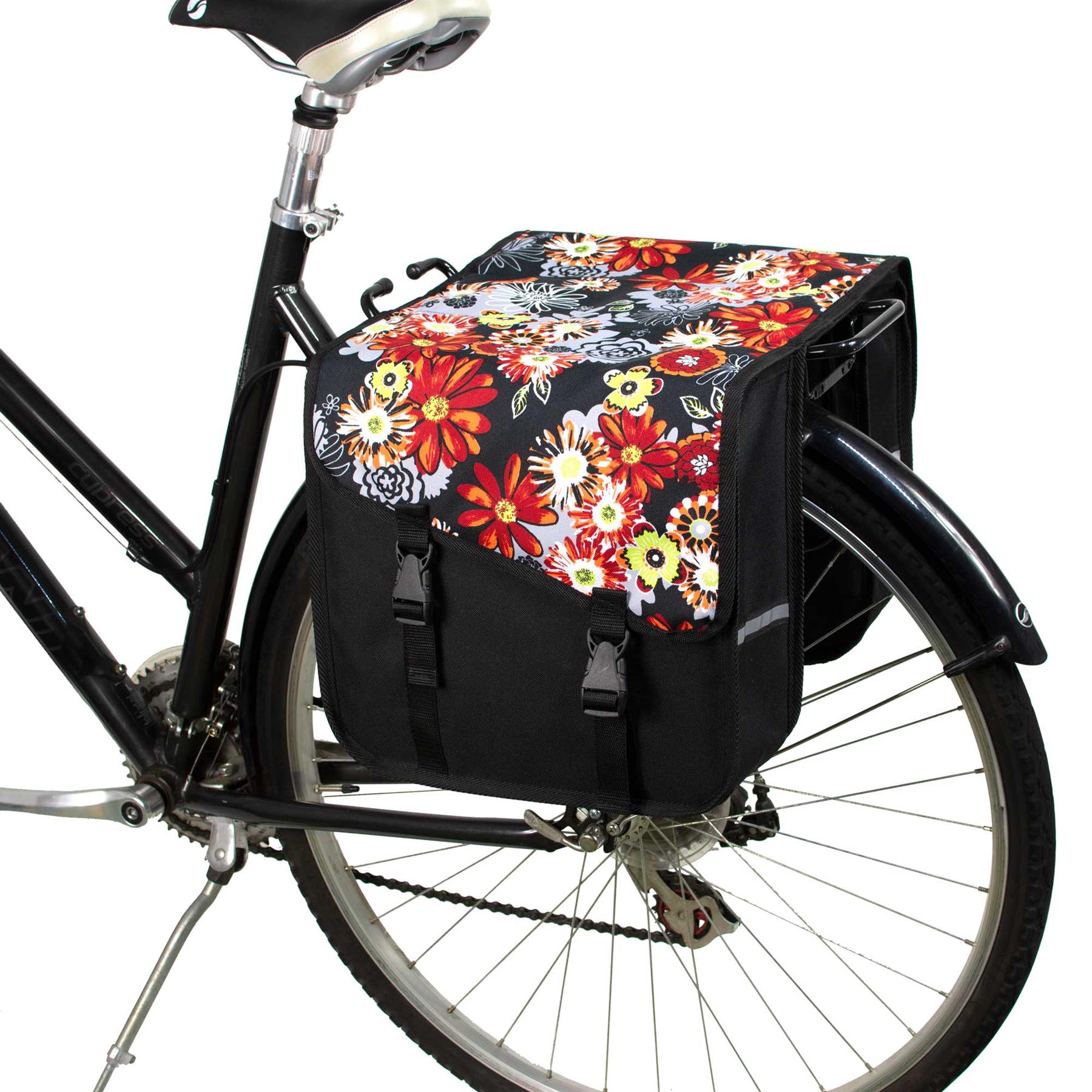 BikyBag Classic CS - Bicycle Double Panniers (Red Meadow) - BikyBag
