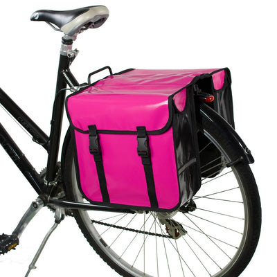 BikyBag Classic CW - Waterproof Bicycle Double Panniers (Pink) - BikyBag
