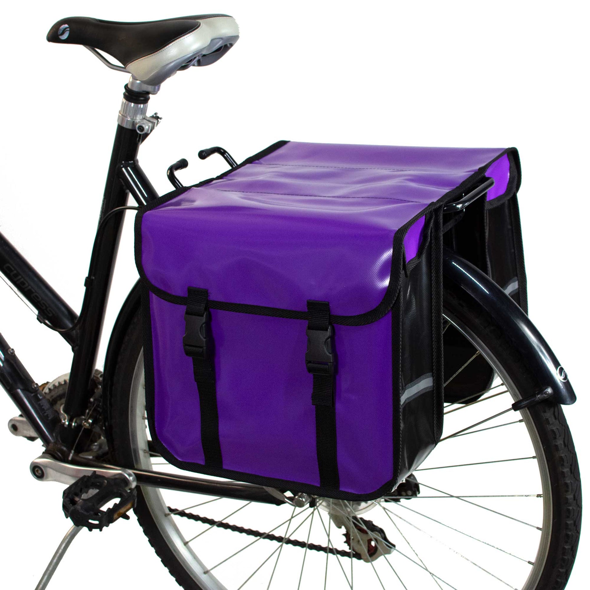 BikyBag Classic CW - Waterproof Bicycle Double Panniers (Purple) - BikyBag