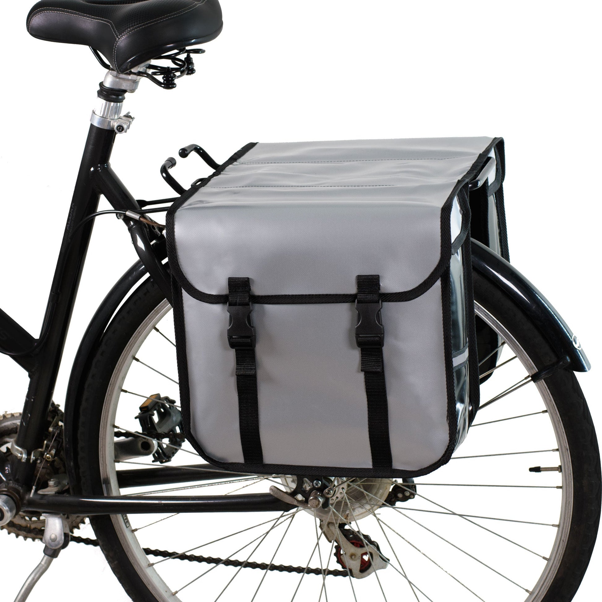 BikyBag Classic CW - Waterproof Bicycle Double Panniers (Silver) - BikyBag