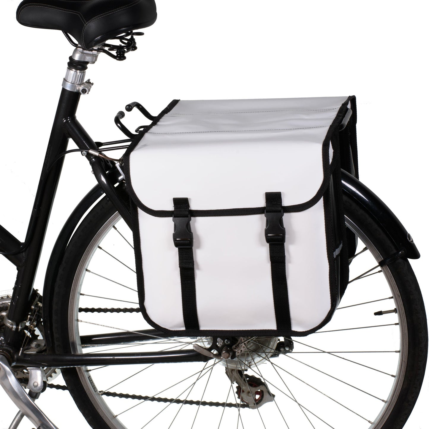 BikyBag Classic CW - Waterproof Bicycle Double Panniers (White) - BikyBag