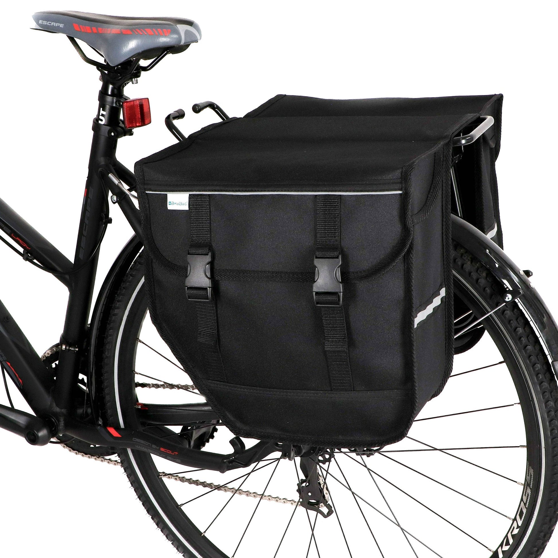 BikyBag Model M - Bicycle Double Panniers (Black) - BikyBag