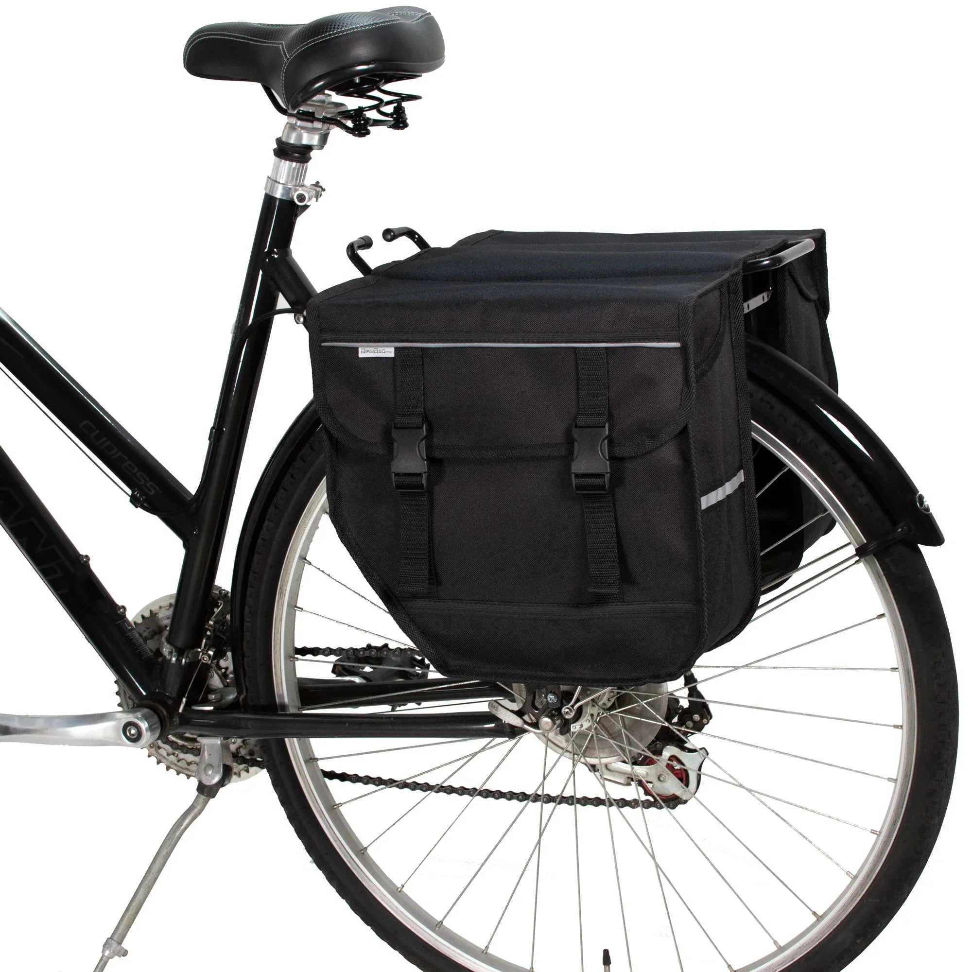 BikyBag Model M - Bicycle Double Panniers (Black) - BikyBag