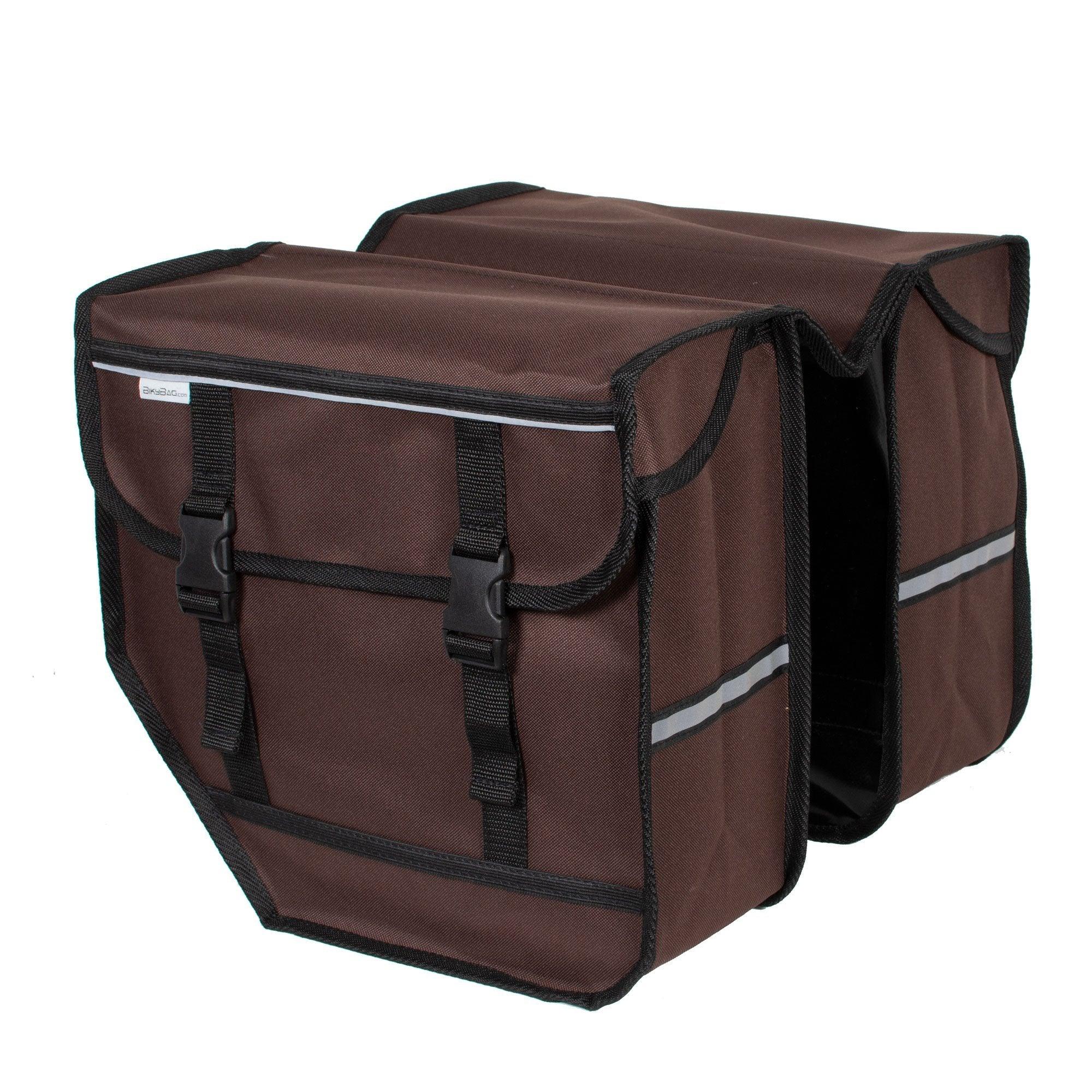 BikyBag Model M - Sacoches doubles pour vélo (Marron) - BikyBag
