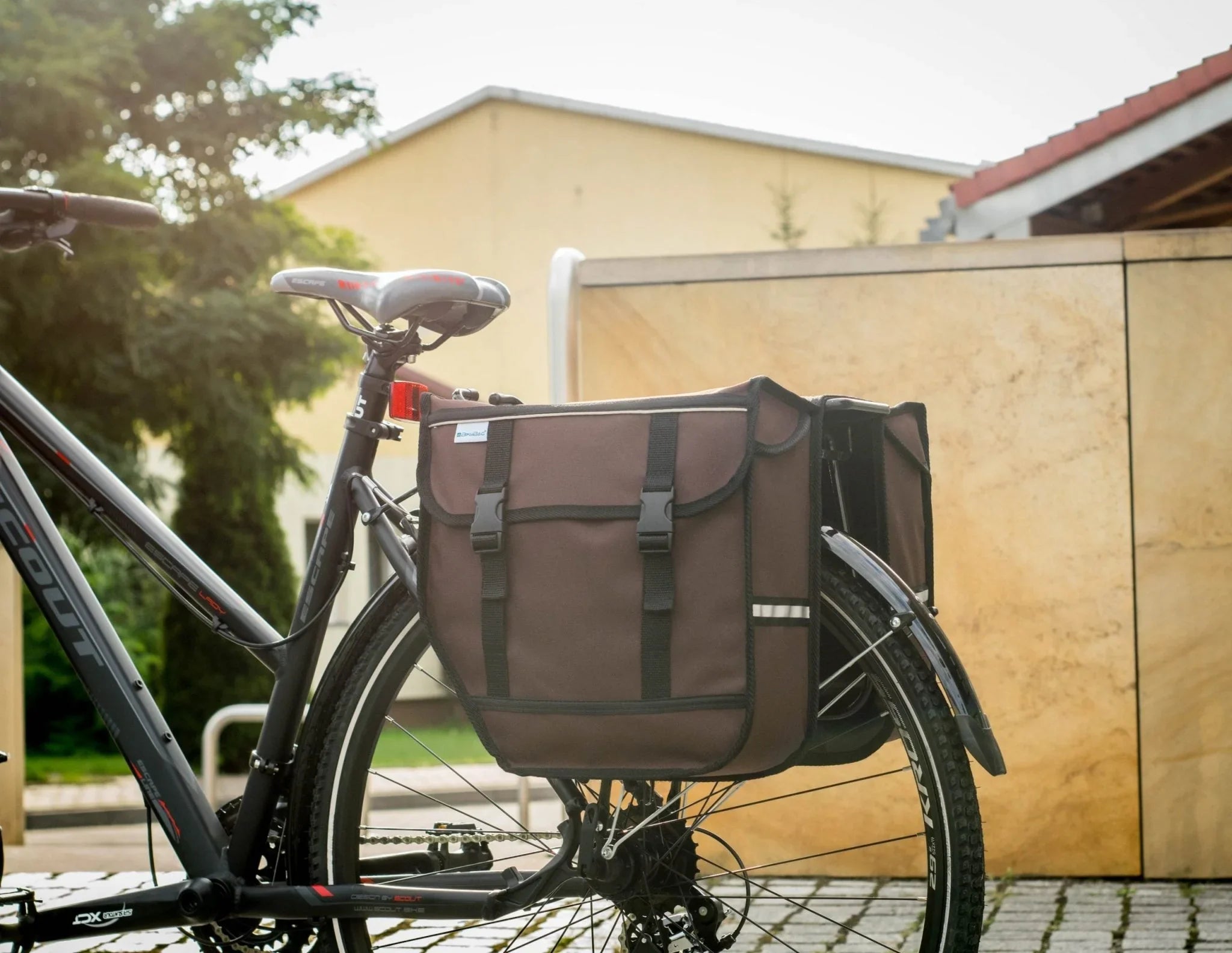 BikyBag Model M - Sacoches doubles pour vélo (Marron) - BikyBag