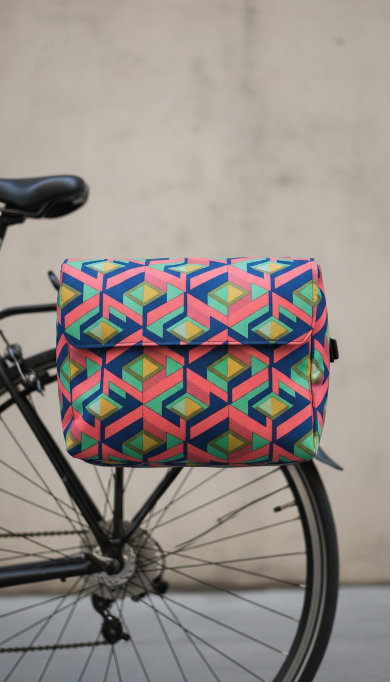Urban Indigo Geometric bike pannier
